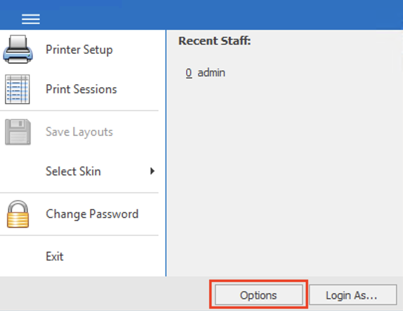 ILLiad Options button